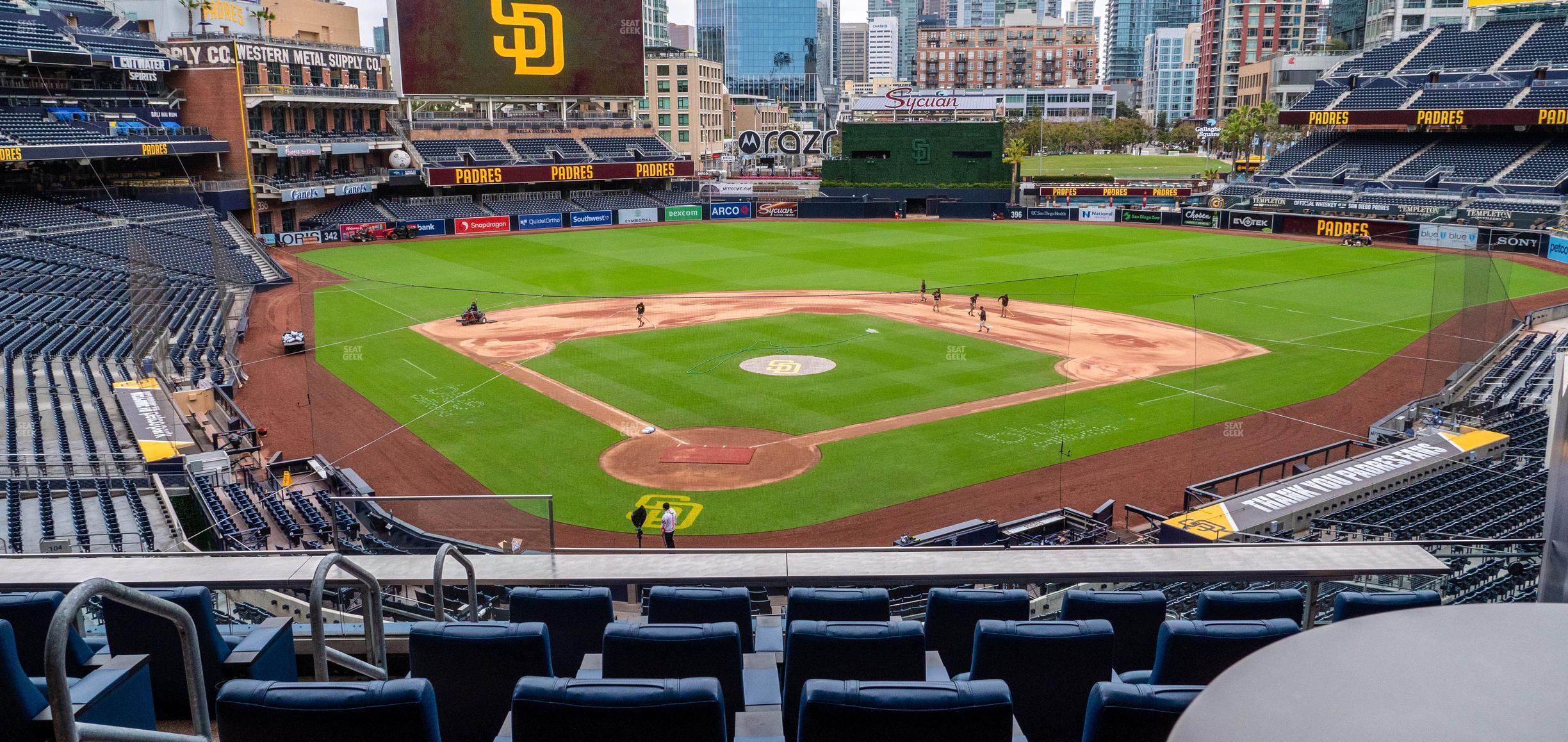 Seating view for Petco Park Section The Gallagher Chairmans Club B