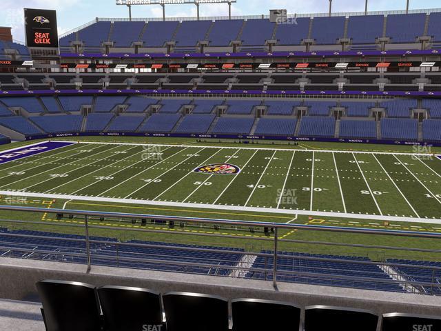 Seating view for M&T Bank Stadium Section 252