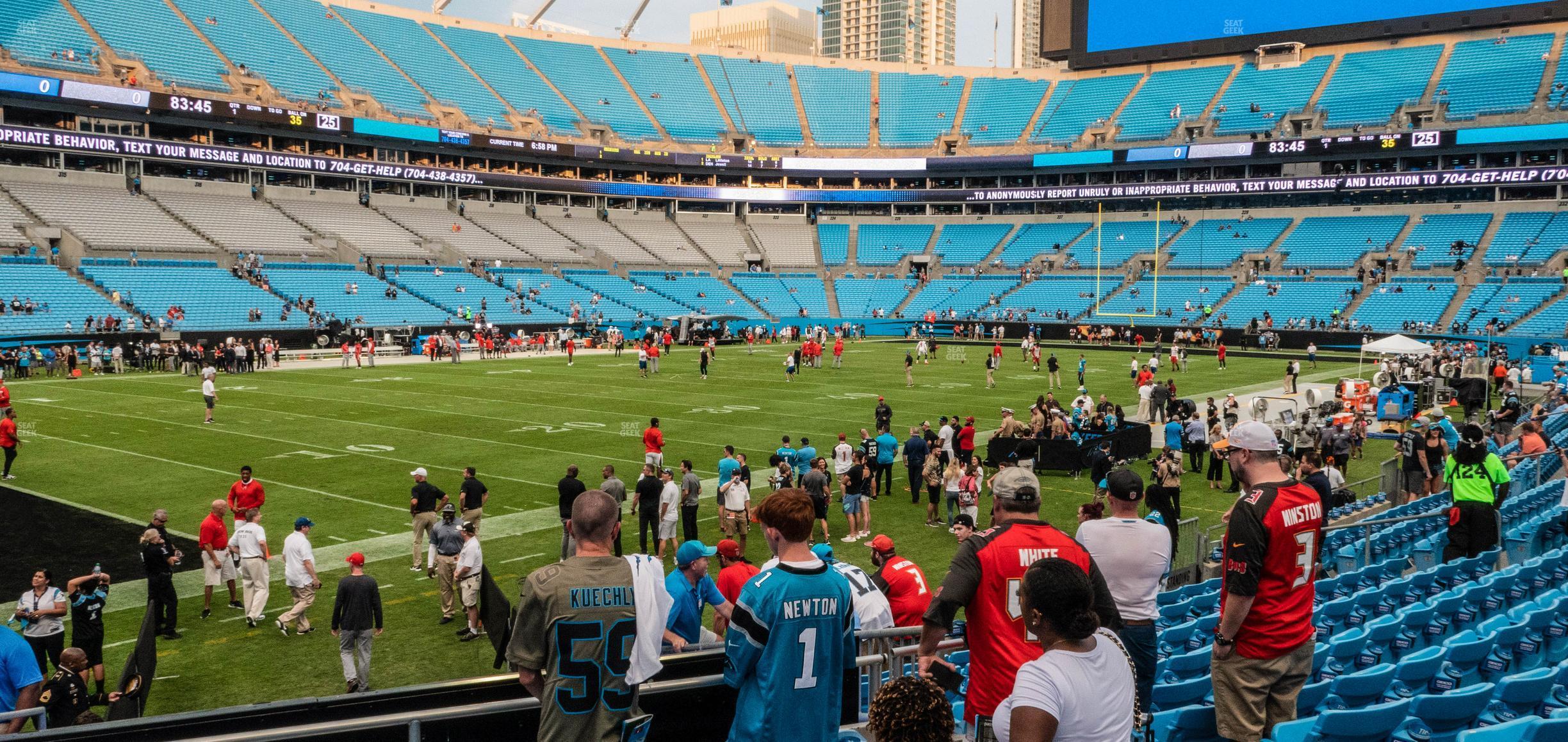 Seating view for Bank of America Stadium Section 137