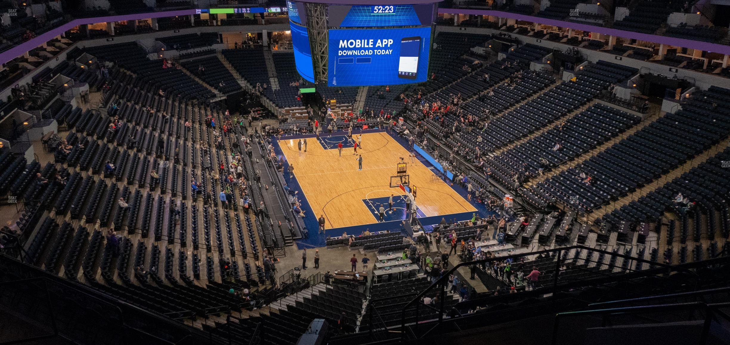 Seating view for Target Center Section 203