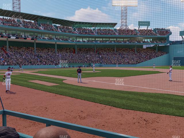 Seating view for Fenway Park Section Dugout Box 18