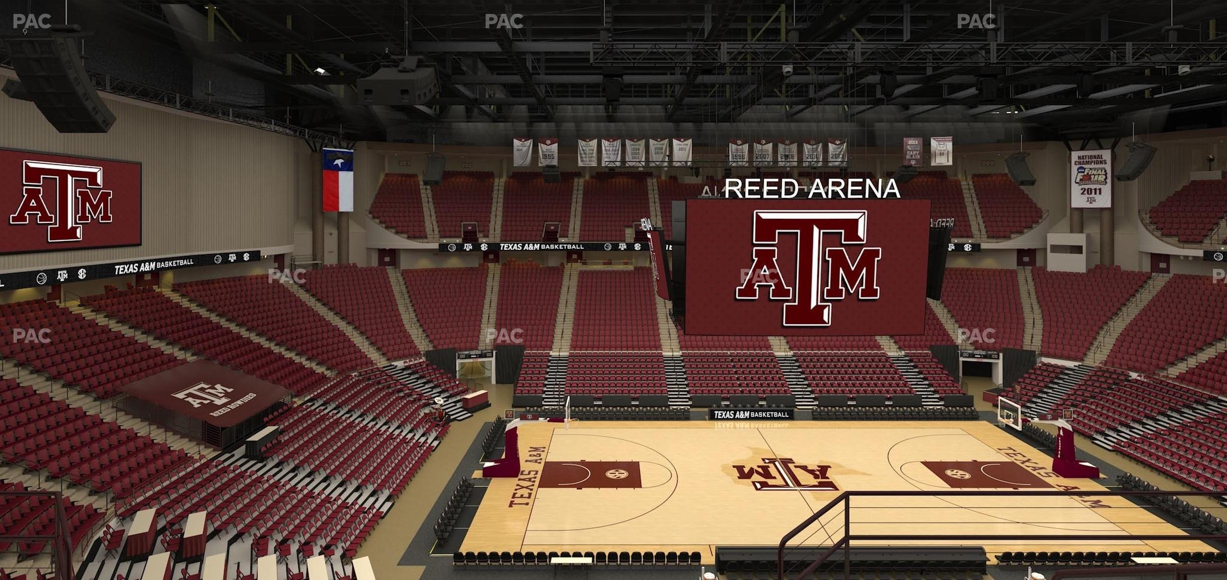 Seating view for Reed Arena Section 222