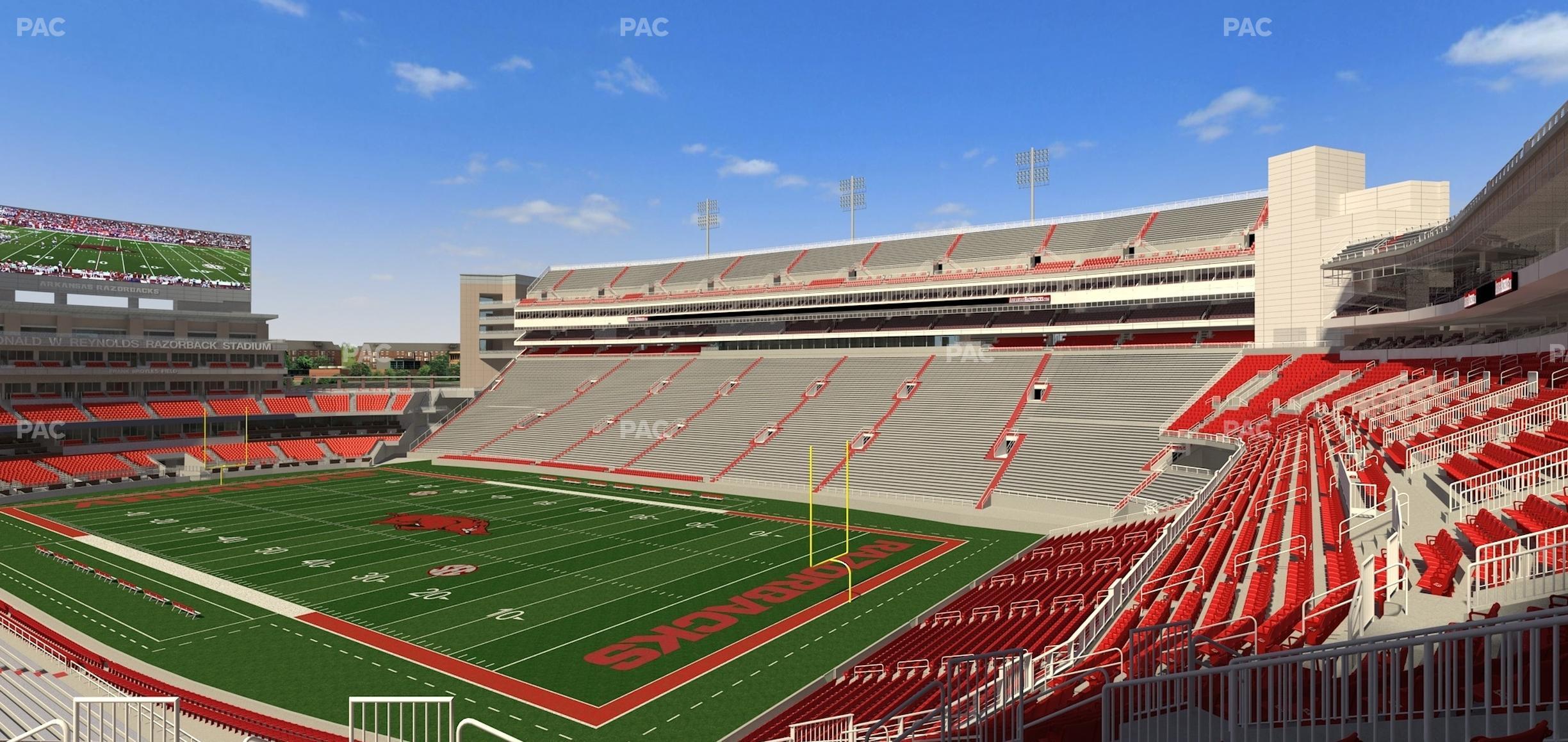 Seating view for Razorback Stadium Section 237