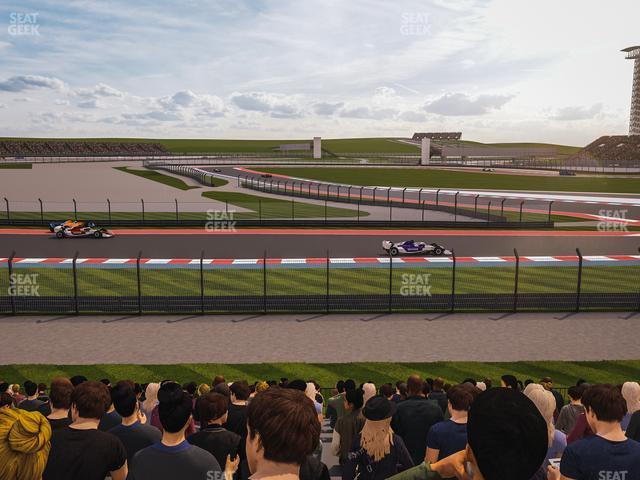 Seating view for Circuit of The Americas Section Turn 12 Bleachers 8