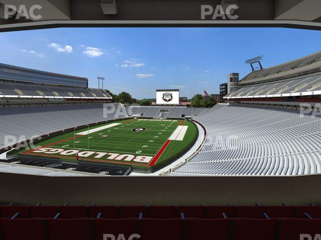 Seating view for Sanford Stadium Section East Upper Club 216