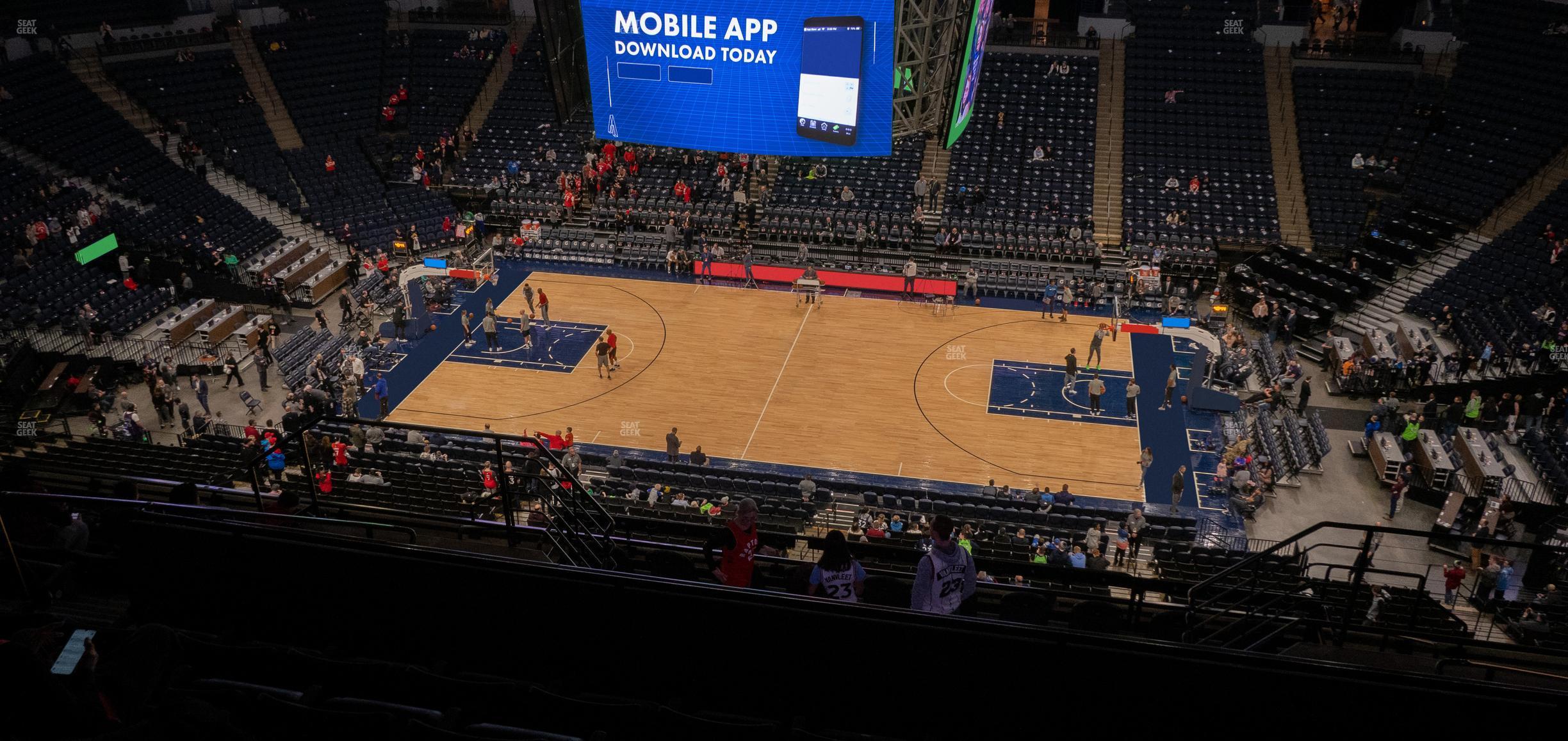 Seating view for Target Center Section 210