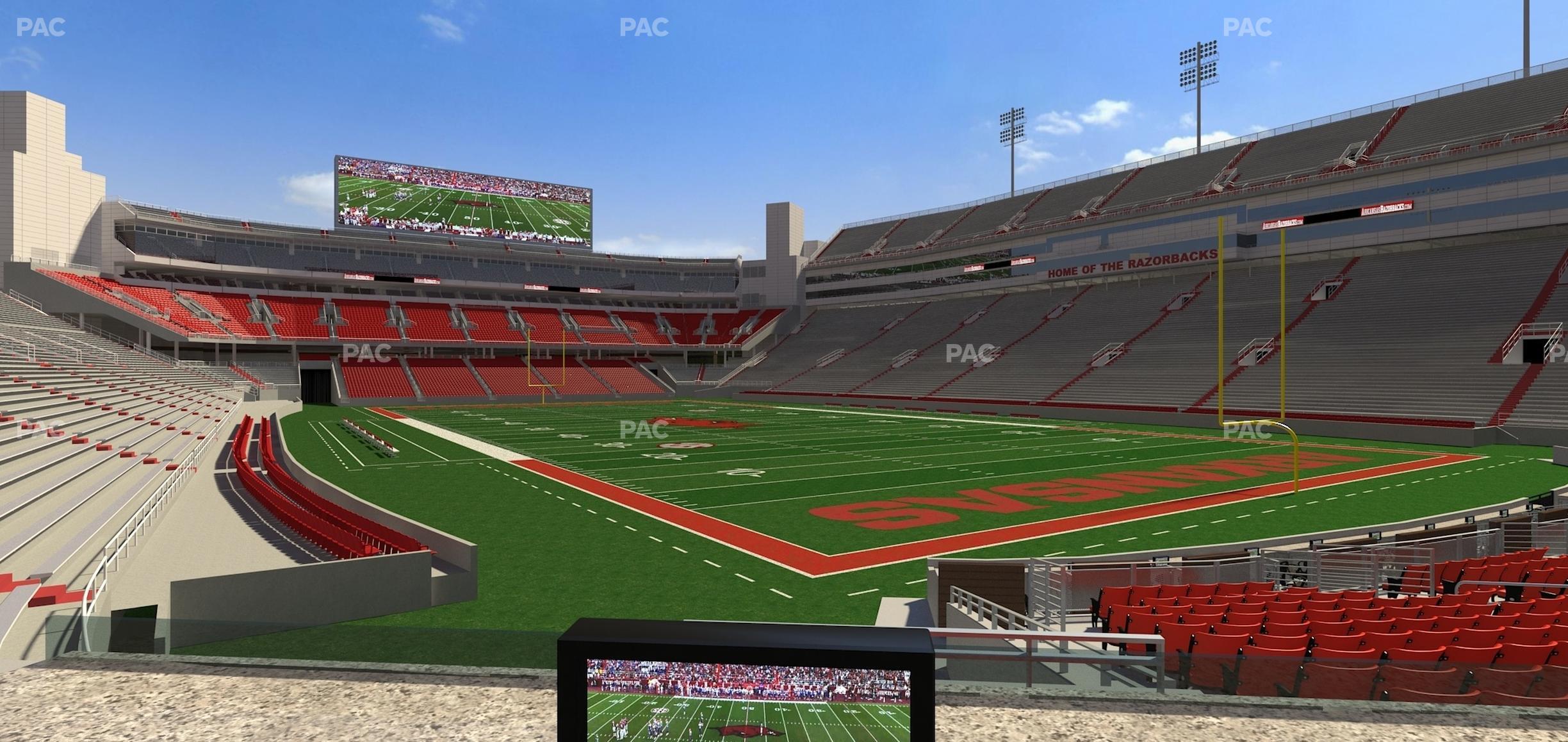 Seating view for Razorback Stadium Section Loge 53