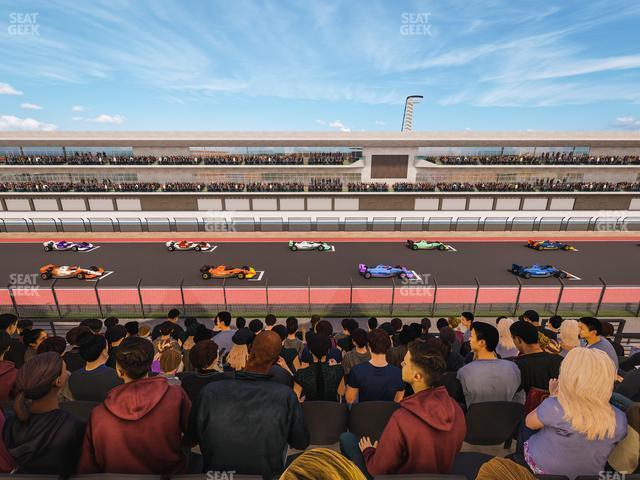 Seating view for Circuit of The Americas Section Main Grandstand Club Level 216