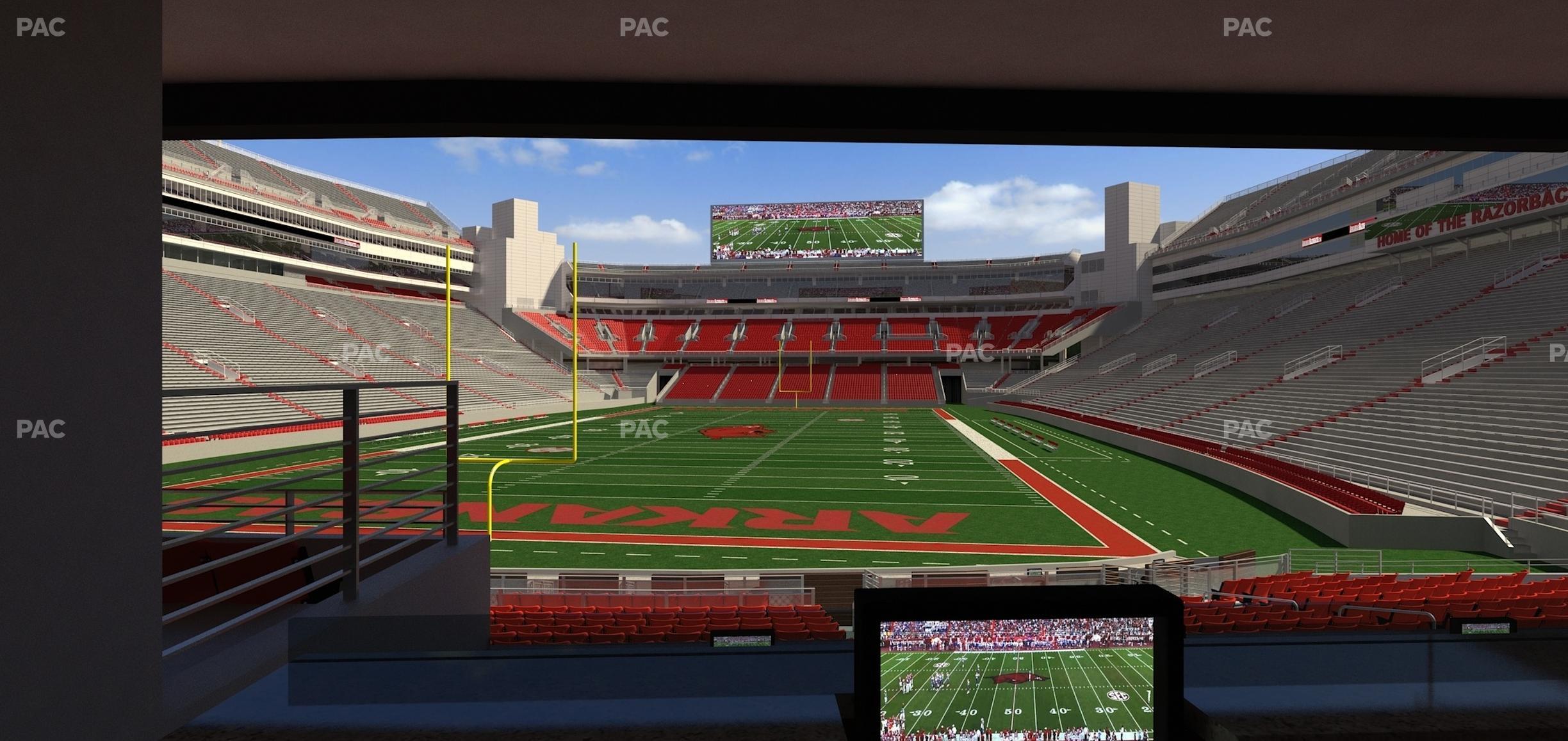 Seating view for Razorback Stadium Section Loge 42