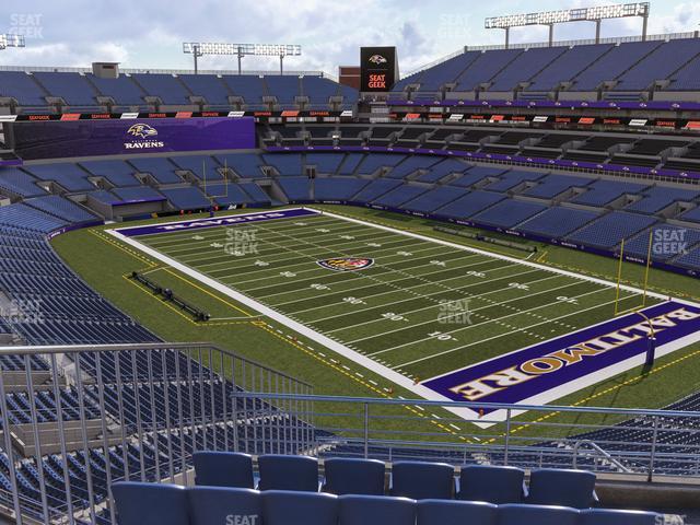 Seating view for M&T Bank Stadium Section 546