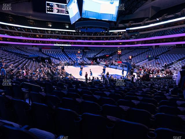 Seating view for American Airlines Center Section 102