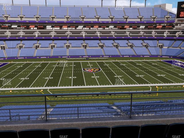 Seating view for M&T Bank Stadium Section 227