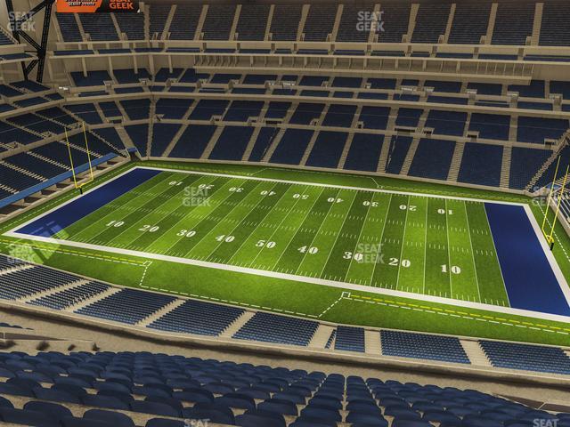 Seating view for Lucas Oil Stadium Section 611