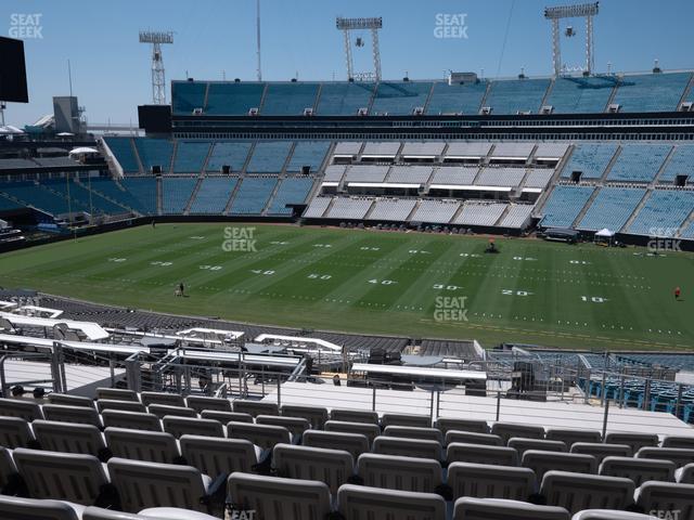 Seating view for EverBank Stadium Section Gallagher Club 234