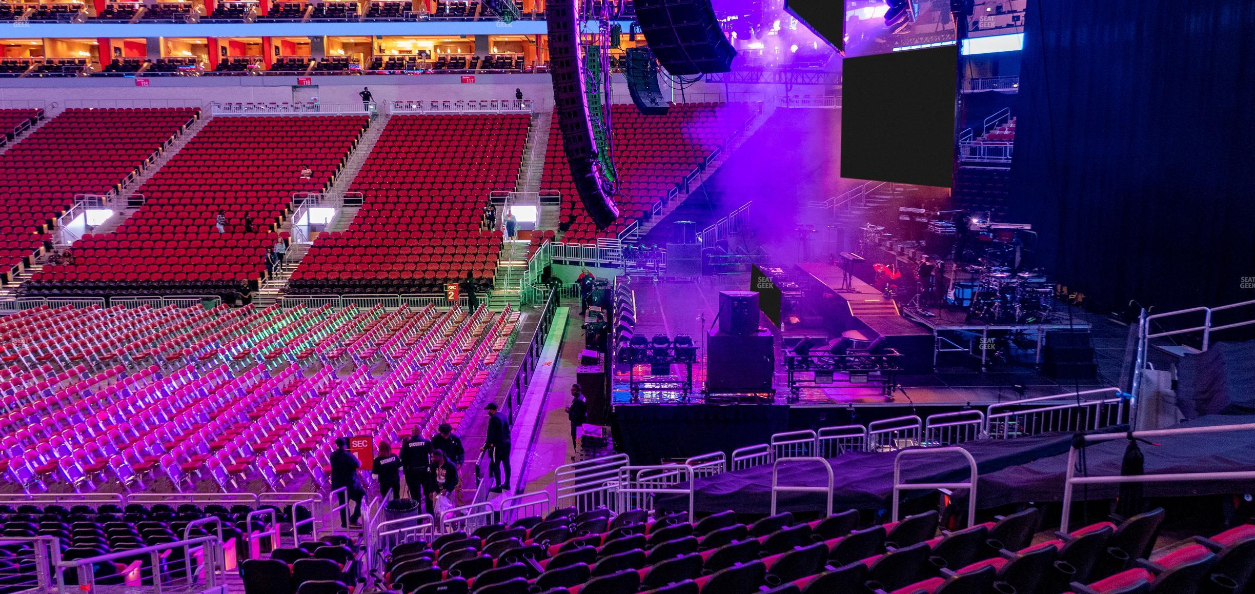 Seating view for KFC Yum! Center Section 104