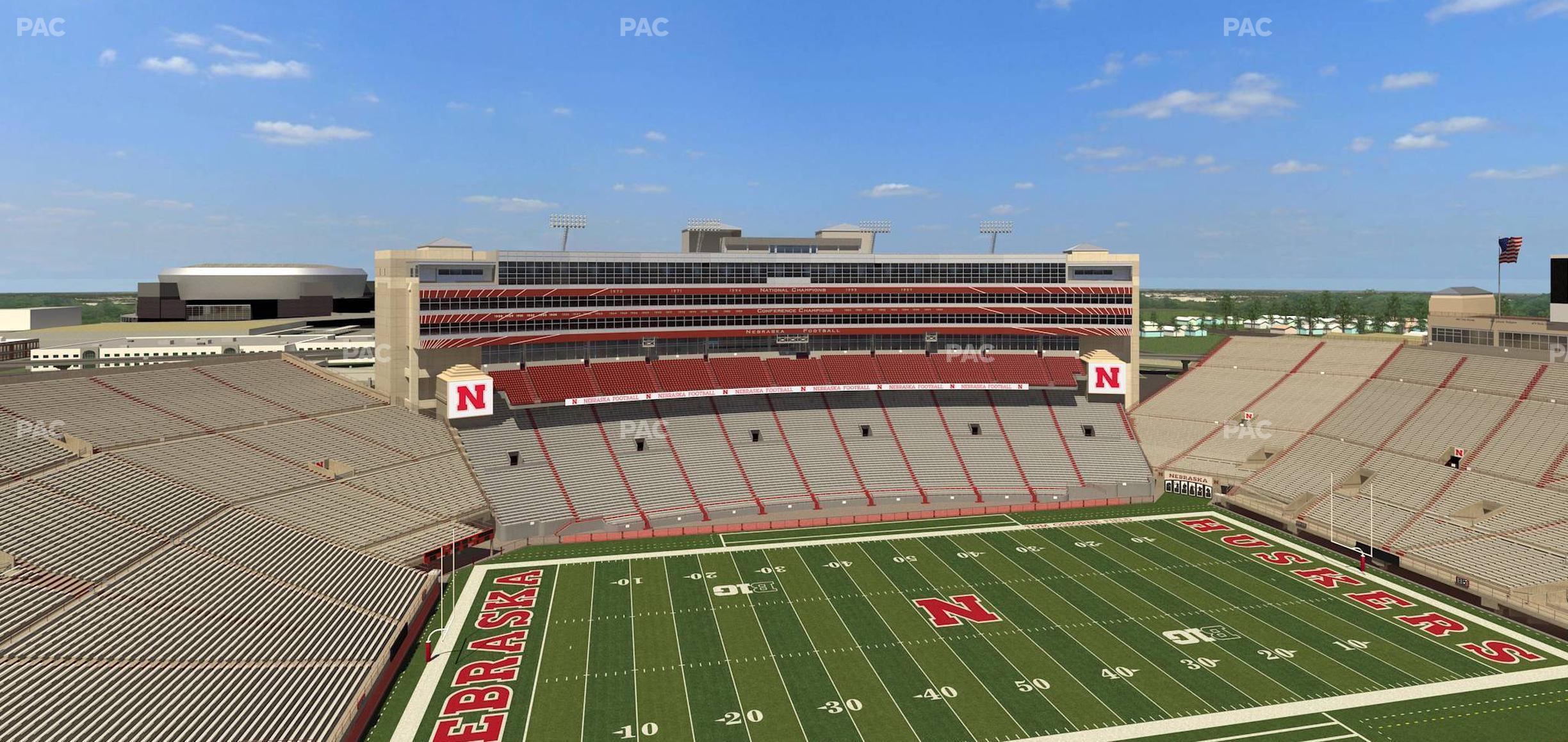 Seating view for Memorial Stadium Nebraska Section 610