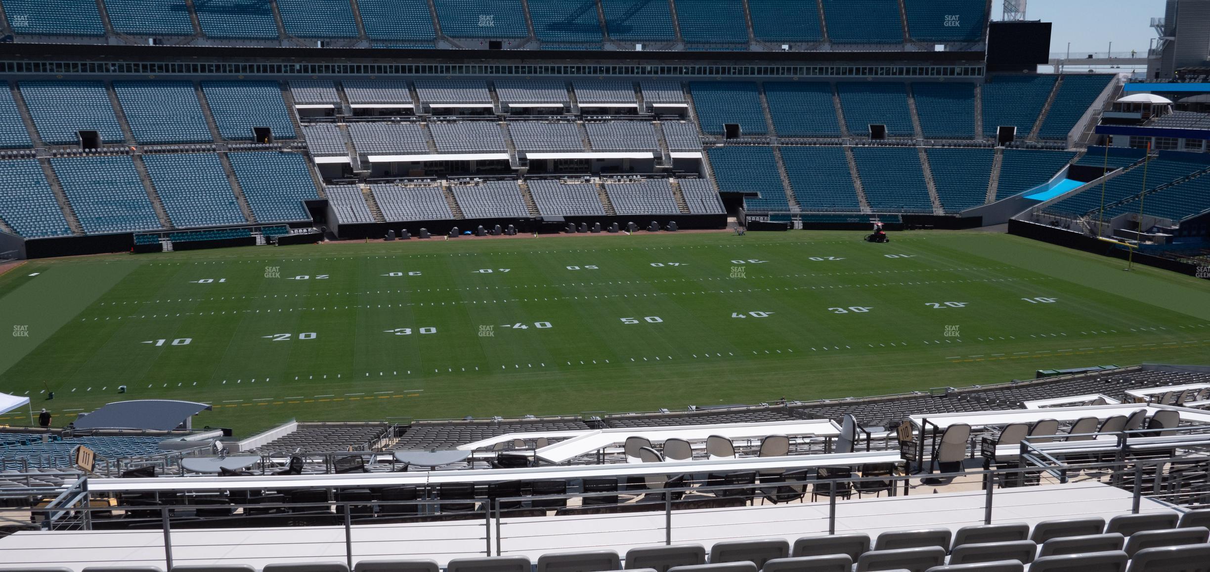 Seating view for EverBank Stadium Section Gallagher Club 211