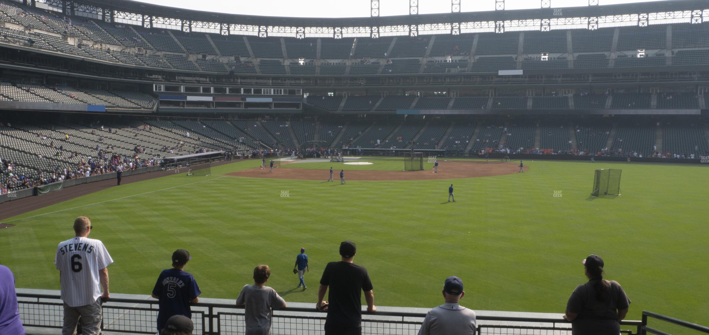 Seating view for Coors Field Section 105