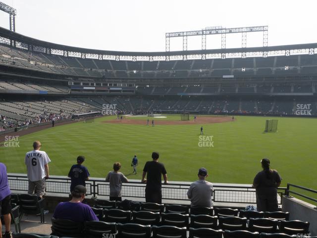 Seating view for Coors Field Section 105