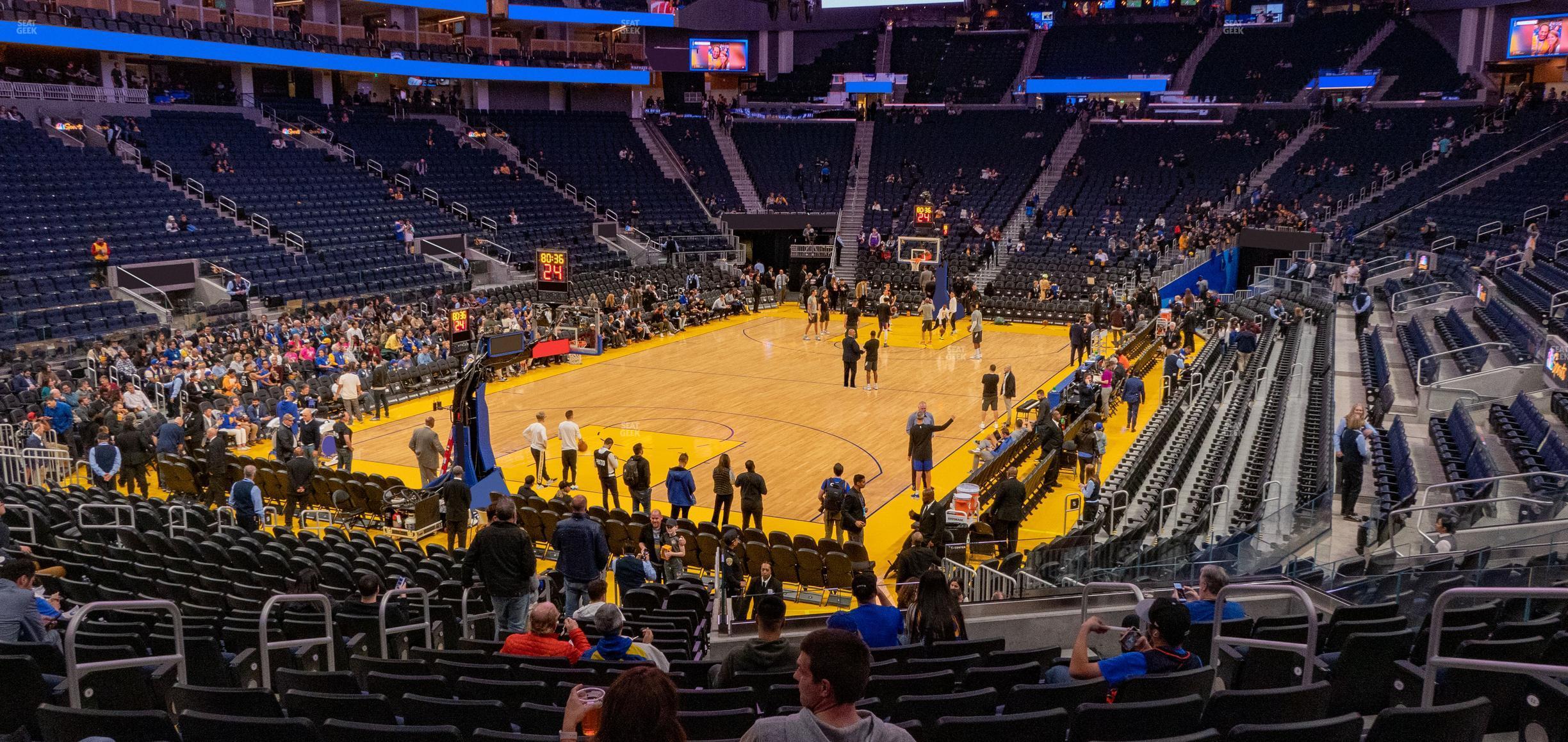 Seating view for Chase Center Section 108