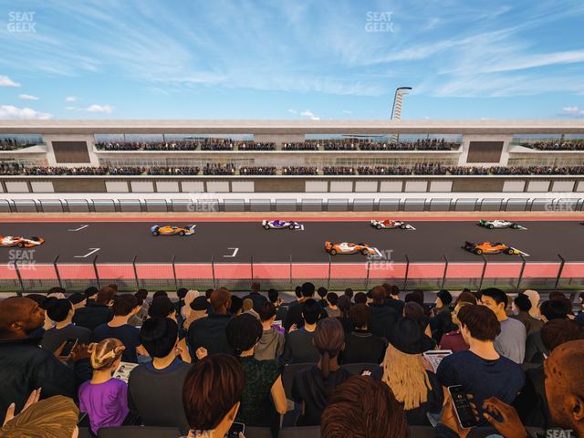 Seating view for Circuit of The Americas Section Main Grandstand Club Level 213