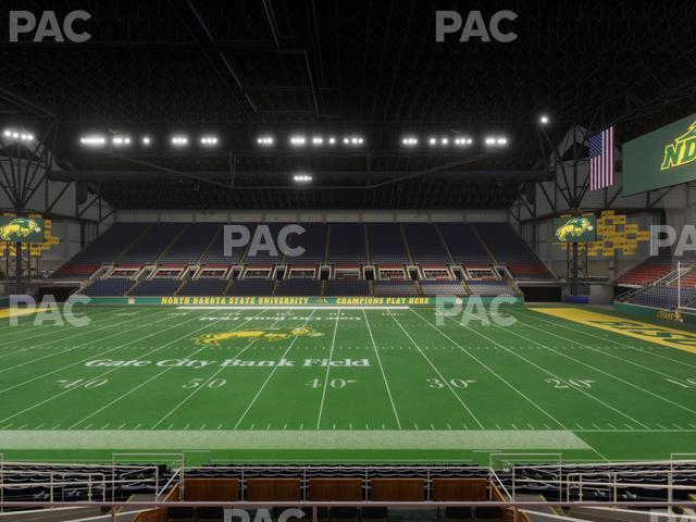 Seating view for Fargodome Section Elevated 34