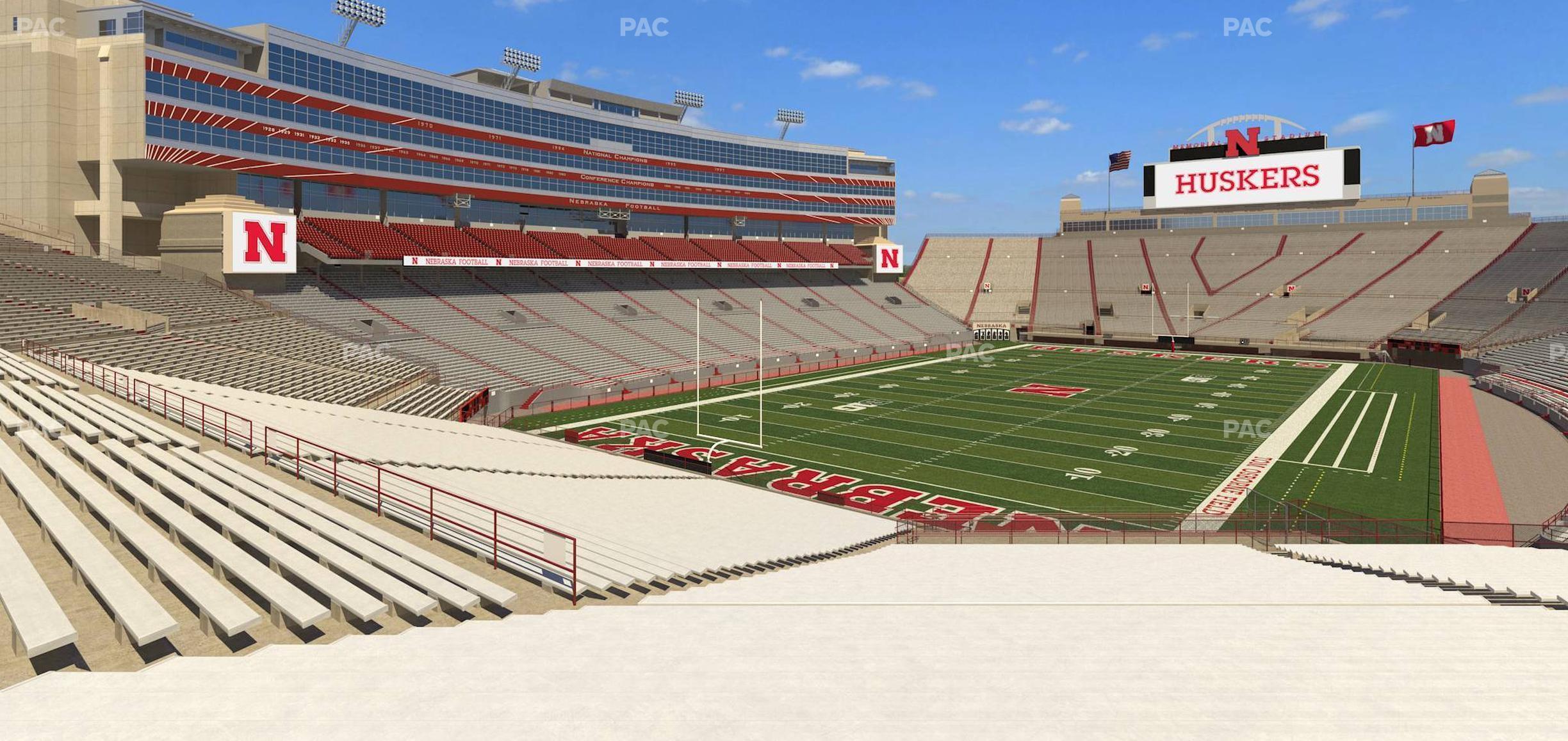 Seating view for Memorial Stadium Nebraska Section 14