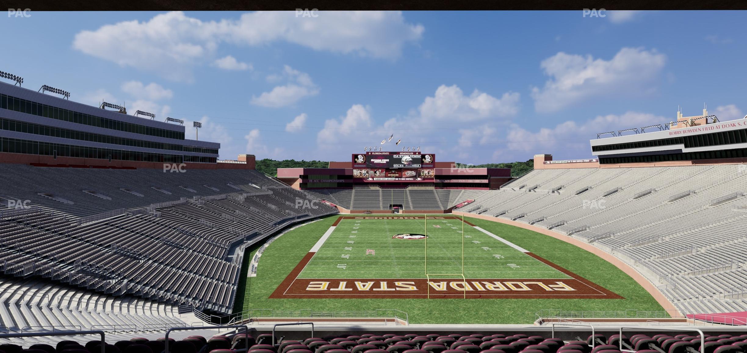 Seating view for Doak Campbell Stadium Section Club 222