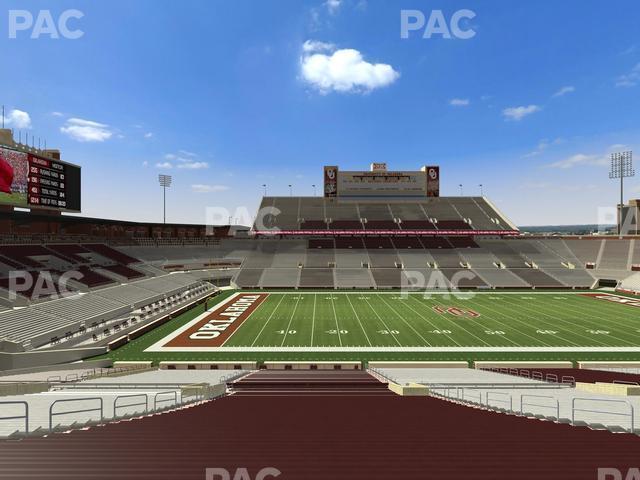 Seating view for Gaylord Family Oklahoma Memorial Stadium Section 33