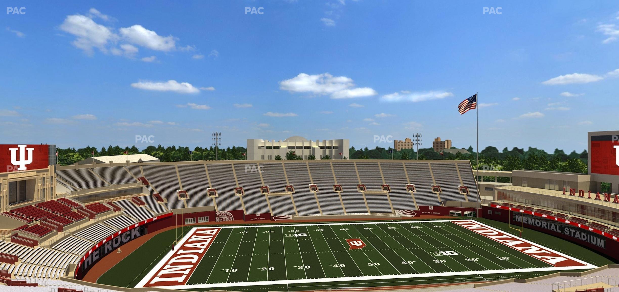 Seating view for Memorial Stadium - Indiana Section 108