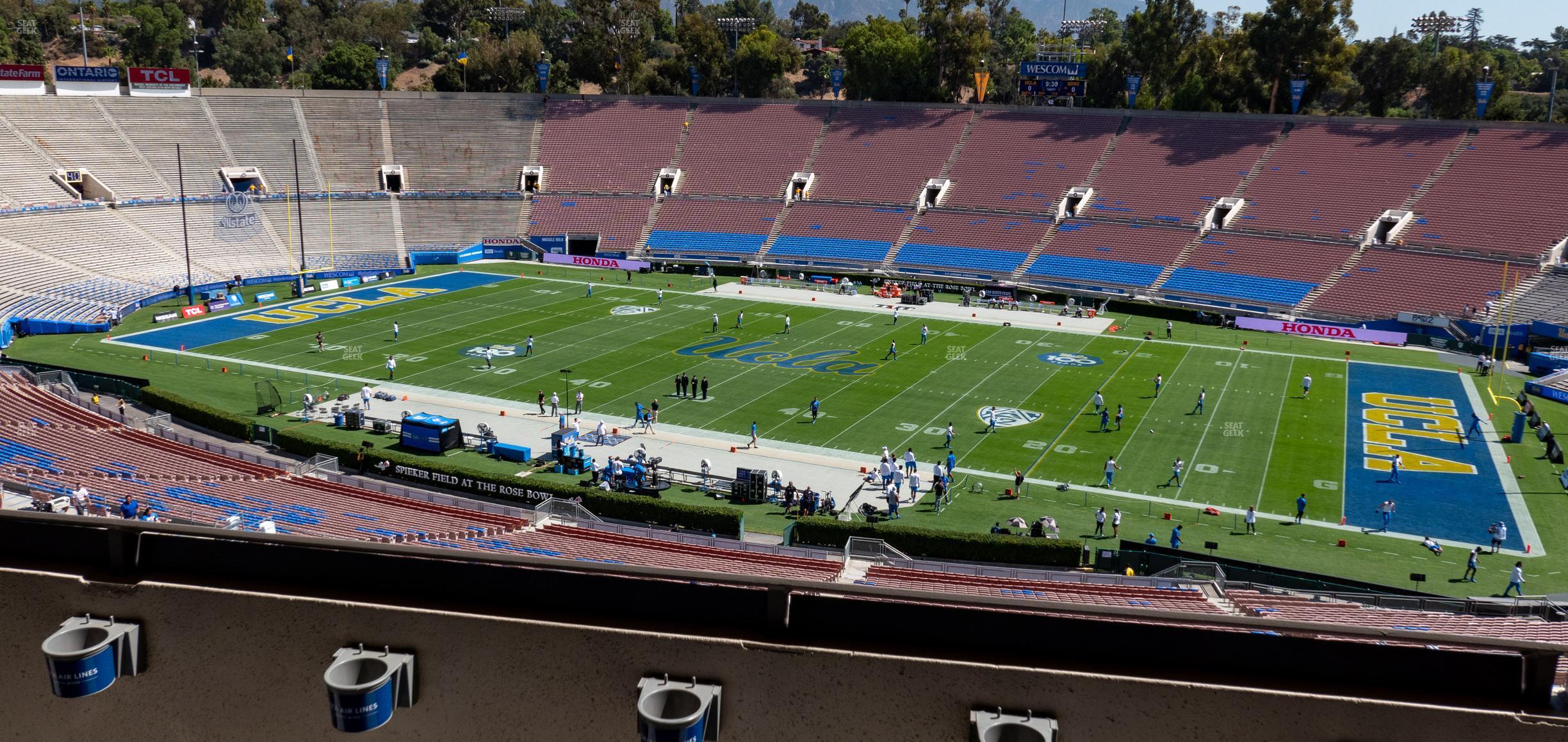 Seating view for Rose Bowl Stadium Section Club 105