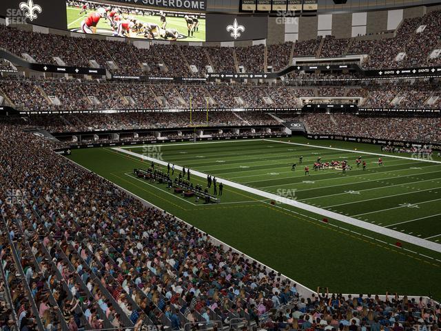 Seating view for Caesars Superdome Section 254 Wc