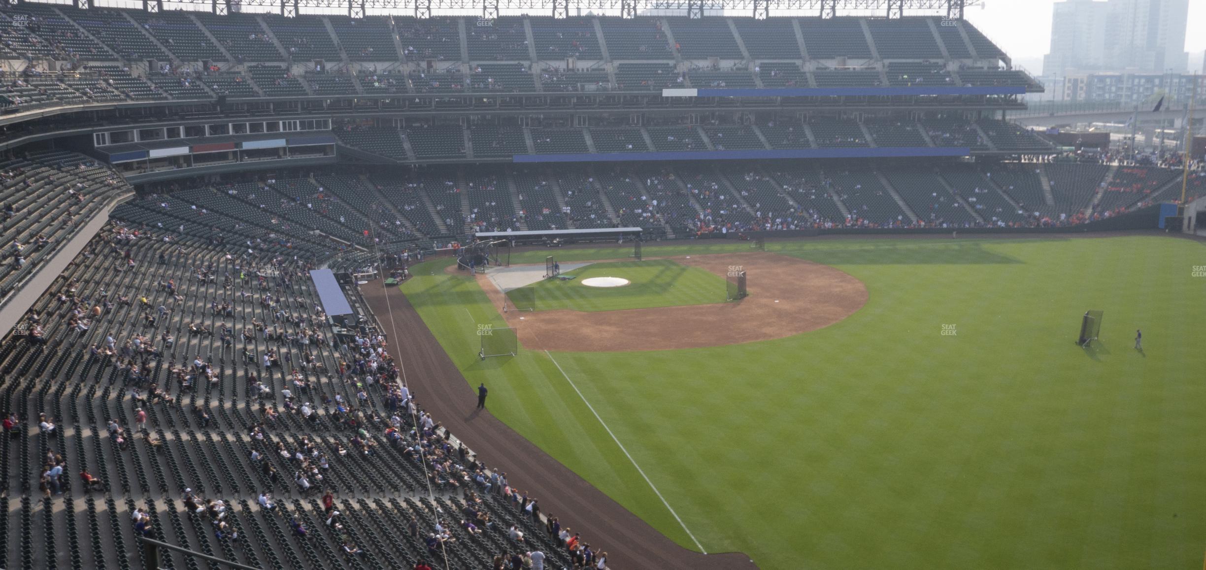 Seating view for Coors Field Section Lower 309