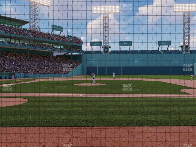 Seating view for Fenway Park Section Dugout Box 31