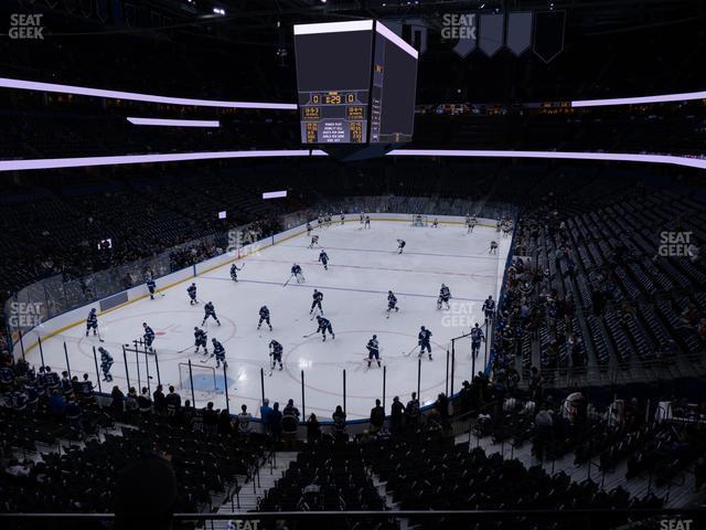 Seating view for Amalie Arena Section Club 3