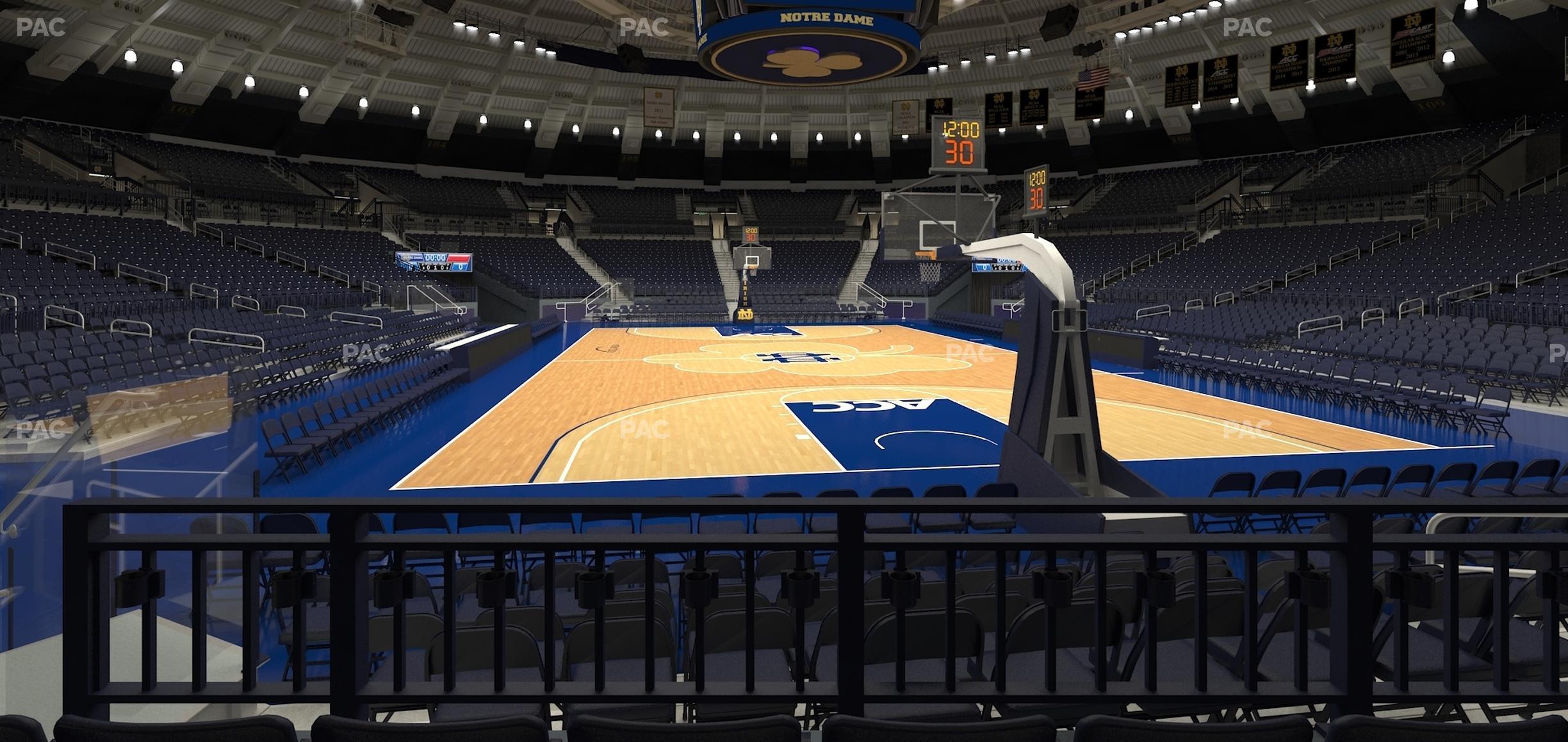 Seating view for Purcell Pavilion at the Joyce Center Section 15