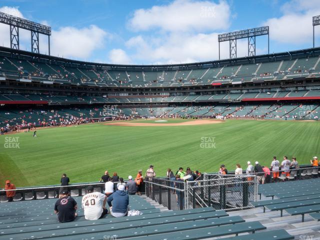 Seating view for Oracle Park Section Bleachers 144