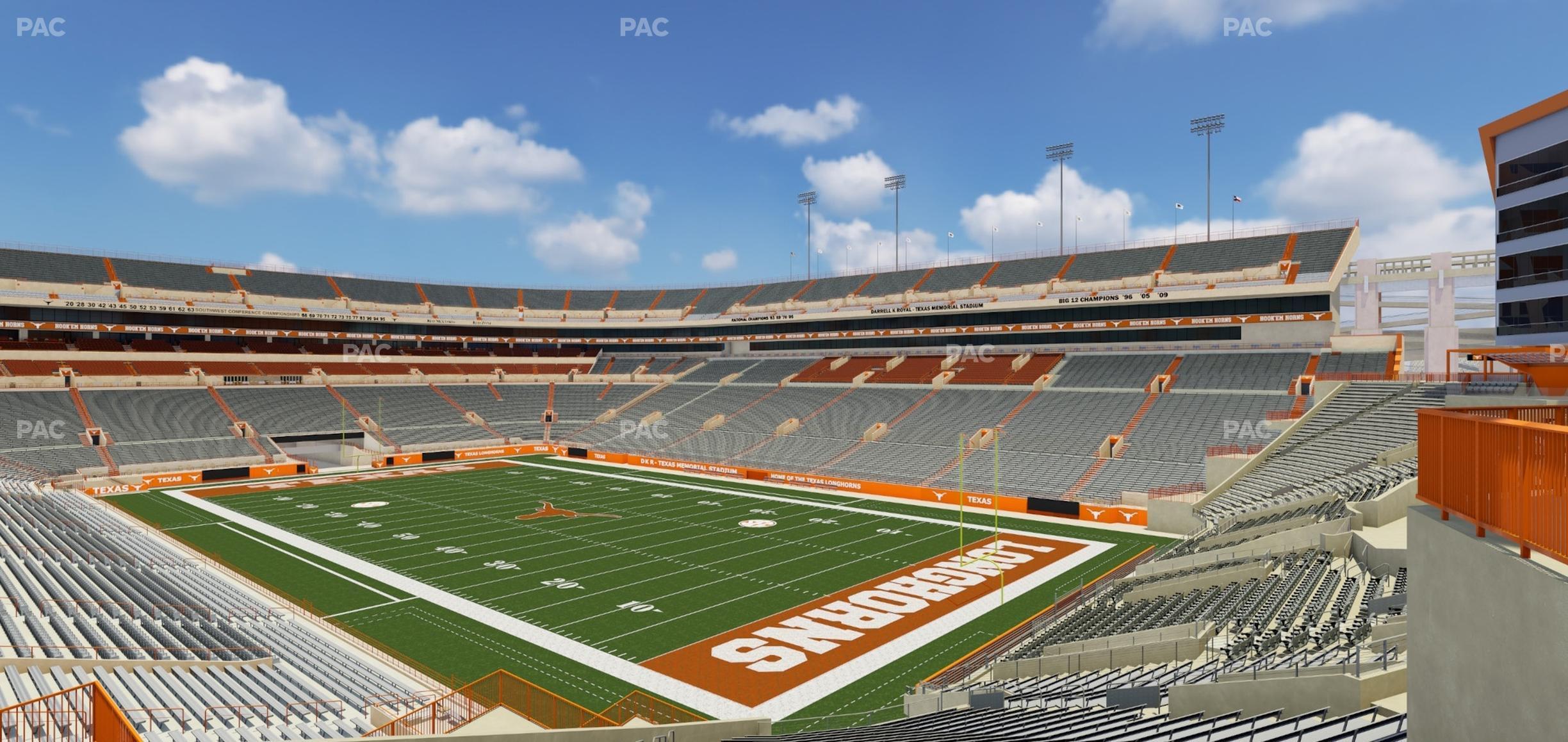 Seating view for Darrell K Royal - Texas Memorial Stadium Section 43