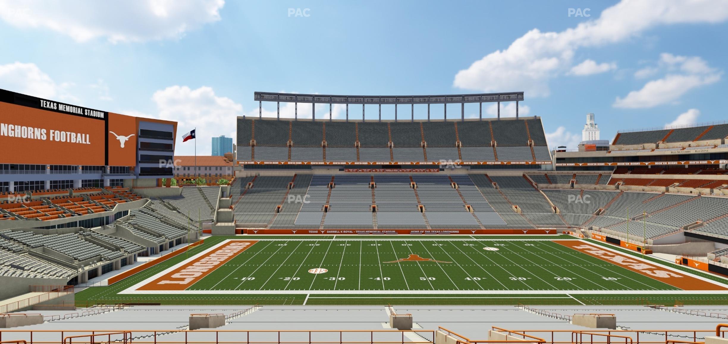 Seating view for Darrell K Royal - Texas Memorial Stadium Section Texas Club 29 C