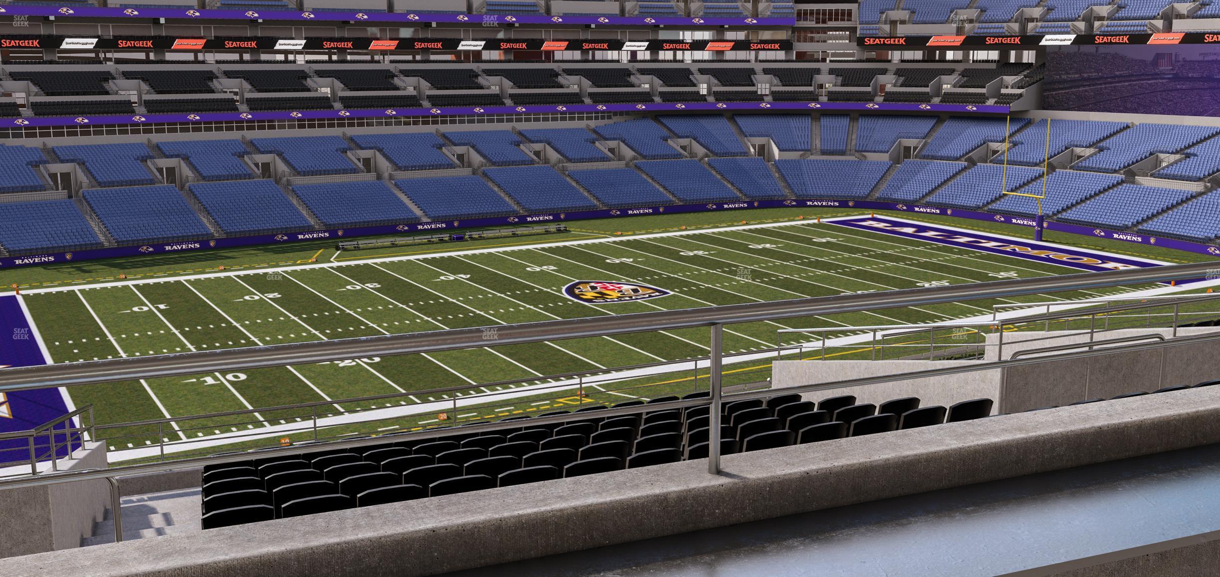 Seating view for M&T Bank Stadium Section Suite 326