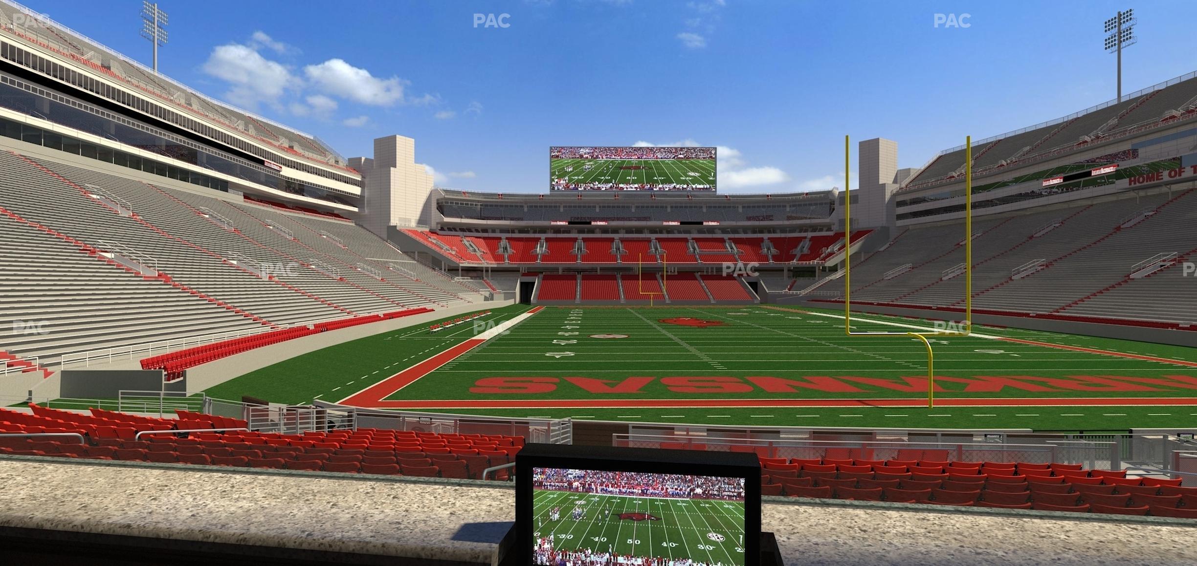 Seating view for Razorback Stadium Section Loge 43