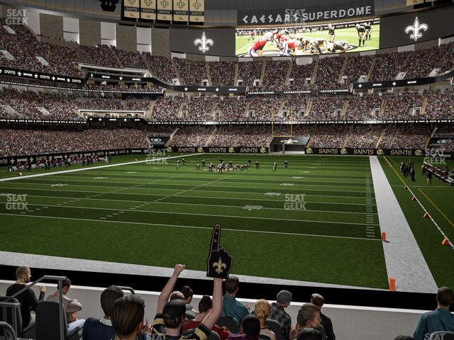 Seating view for Caesars Superdome Section 154 Club