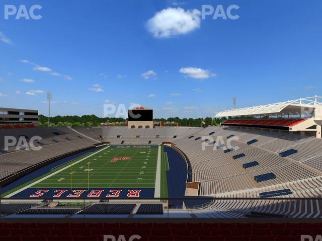 Seating view for Vaught Hemingway Stadium Section South Zone Club 110