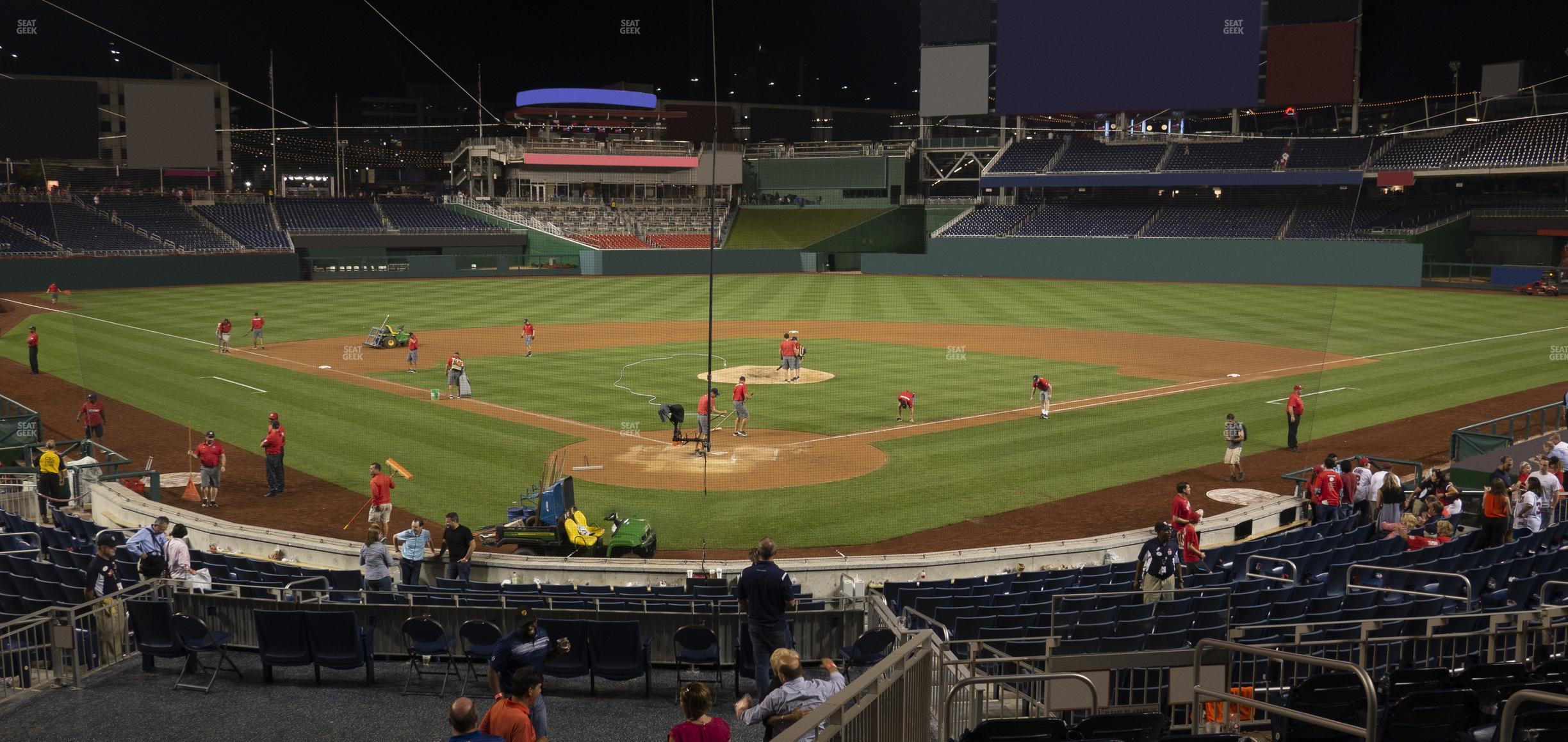 Seating view for Nationals Park Section Pnc Diamond Club 123