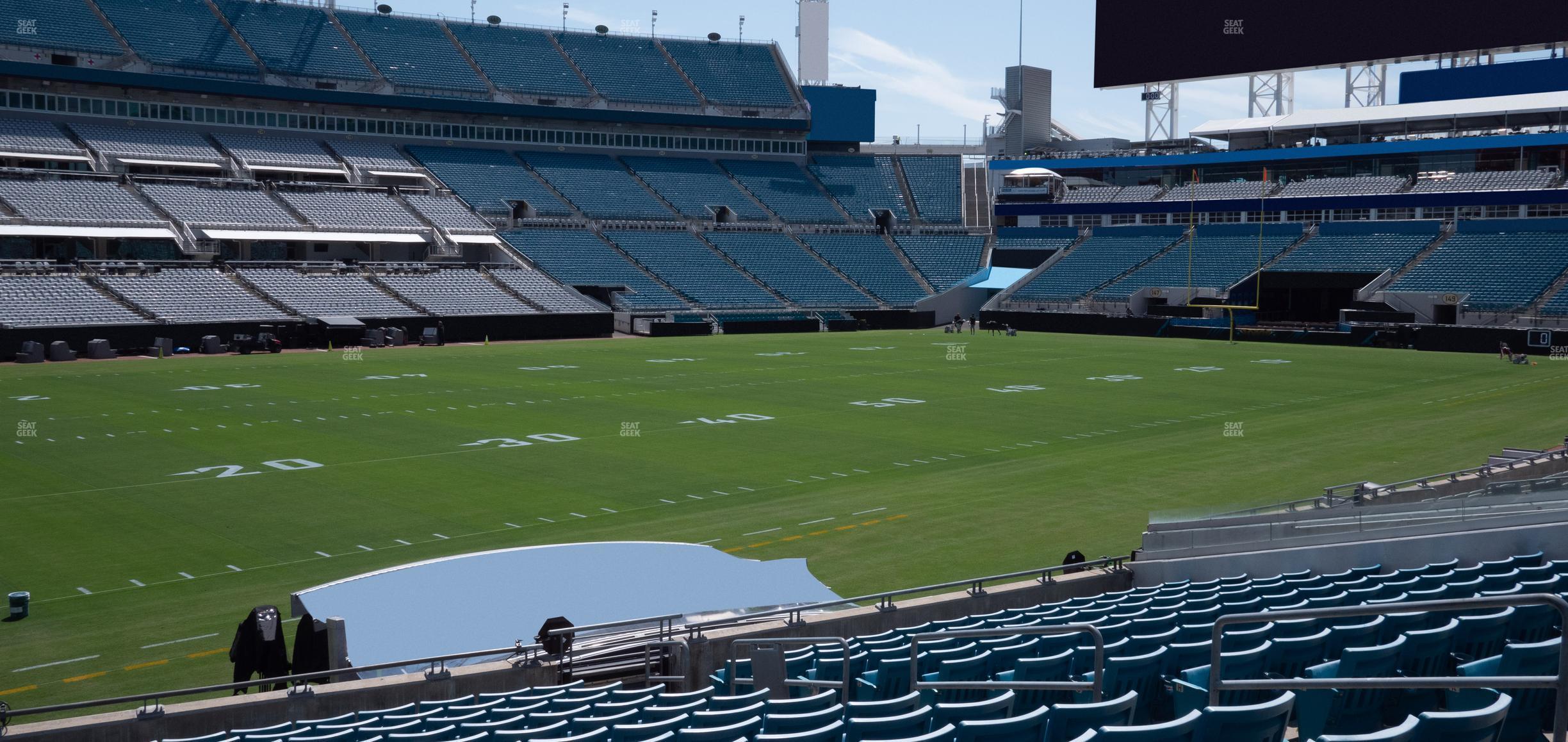 Seating view for EverBank Stadium Section 114