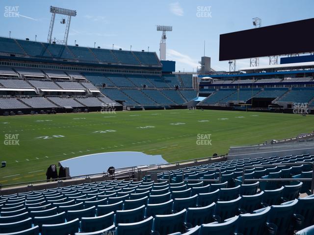 Seating view for EverBank Stadium Section 114