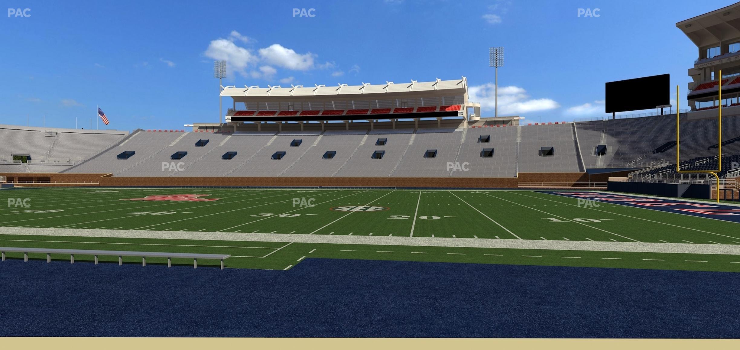 Seating view for Vaught Hemingway Stadium Section Chairback C