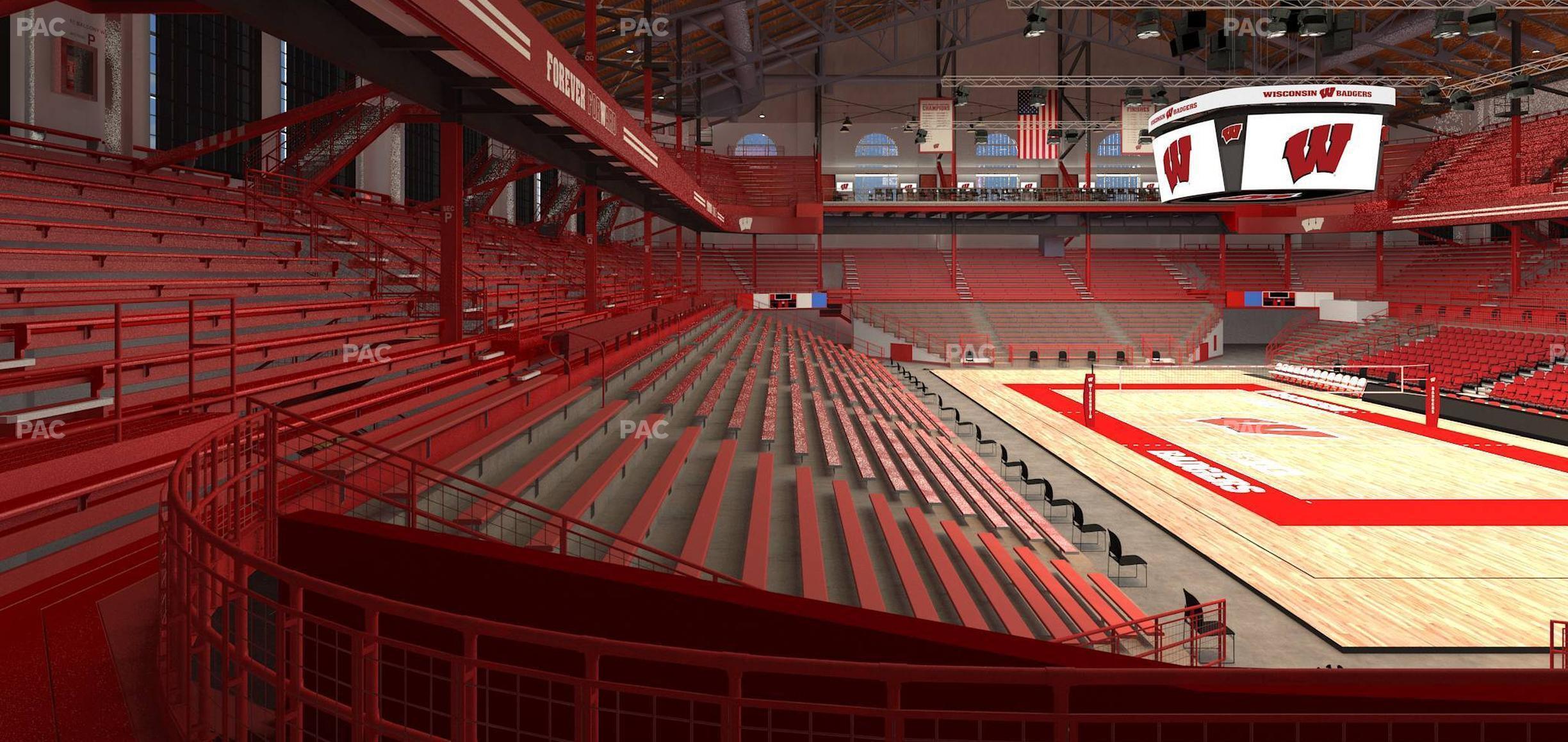 Seating view for Wisconsin Field House Section N