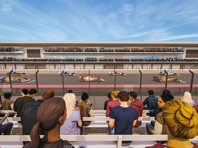 Seating view for Circuit of The Americas Section Main Grandstand Trackside East 120