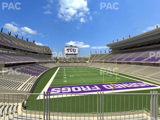 Seating view for Amon G. Carter Stadium Section South End Zone Club 4